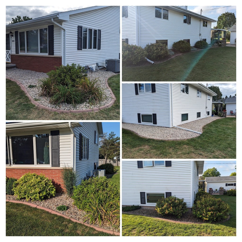reshaping landscaping grade near foundation wall